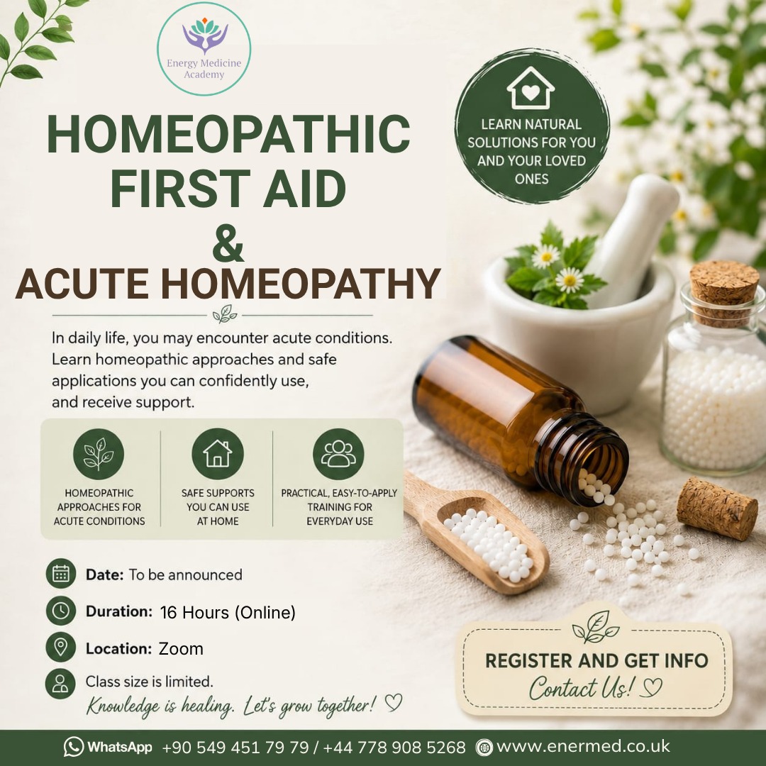 Homeopathic First Aid & Acute Homeopathy Training